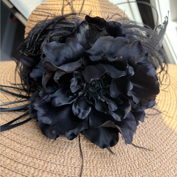 Elegant Black Feathered Hat